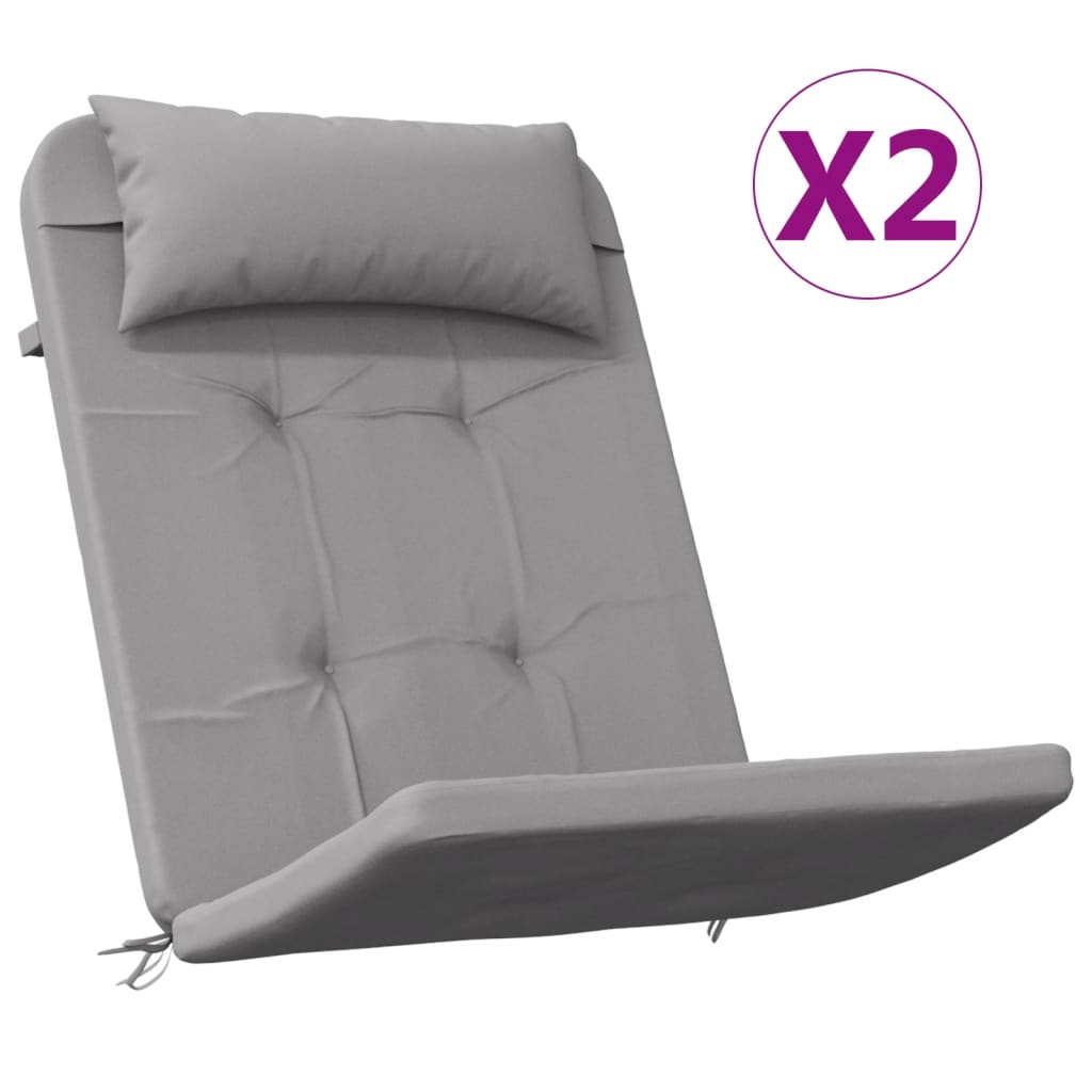 vidaXL Adirondack-Auflagen 2 Stk. Grau Oxford-Gewebe