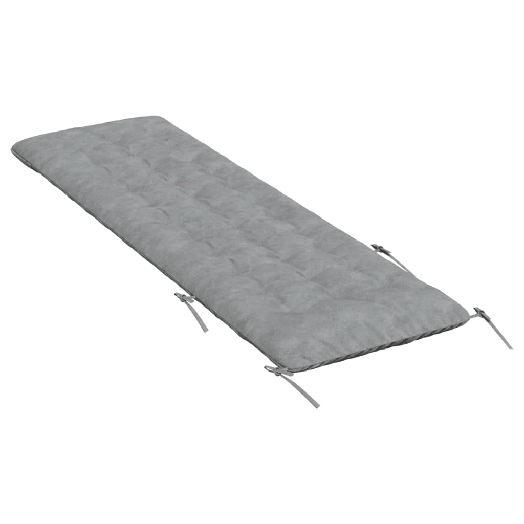 vidaXL Sonnenliegen-Auflage Grau 160x50x10 cm Wildleder-Optik