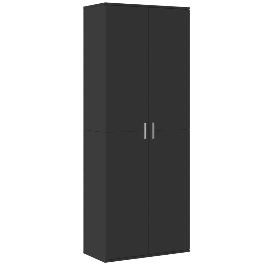 vidaXL Highboard Schwarz 70x35x180 cm Holzwerkstoff