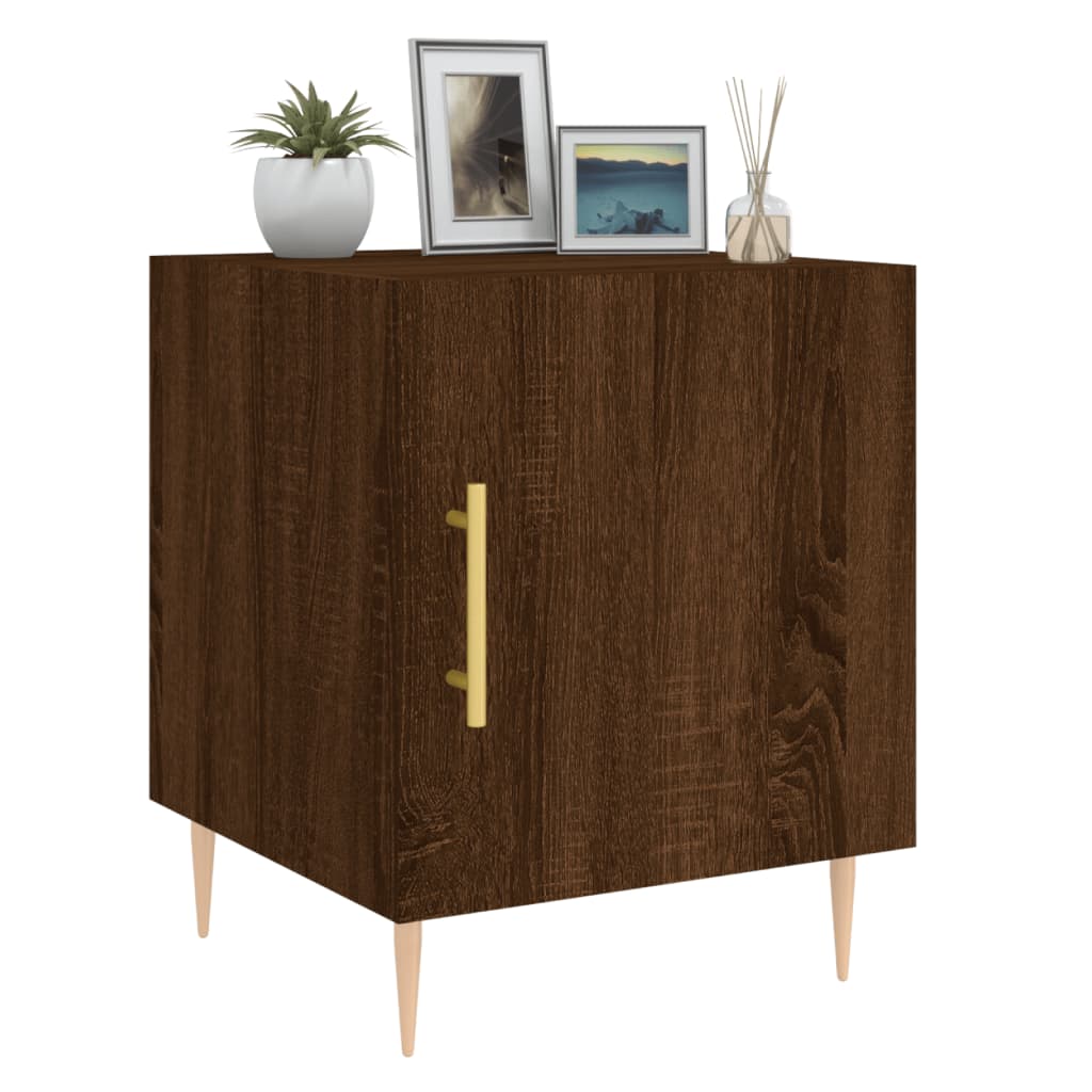 vidaXL Nachttisch Braun Eichen-Optik 40x40x50 cm Holzwerkstoff