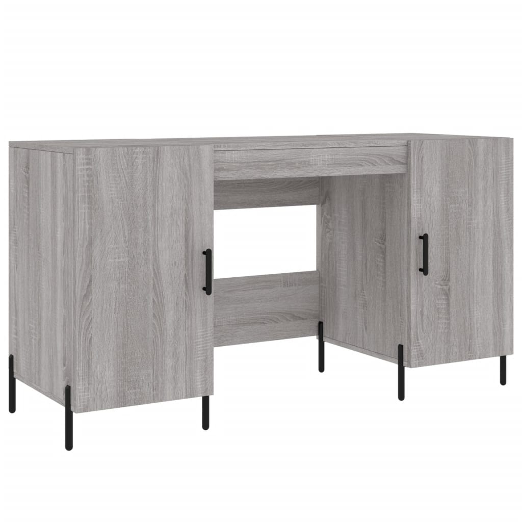 vidaXL Schreibtisch Grau Sonoma 140x50x75 cm Holzwerkstoff