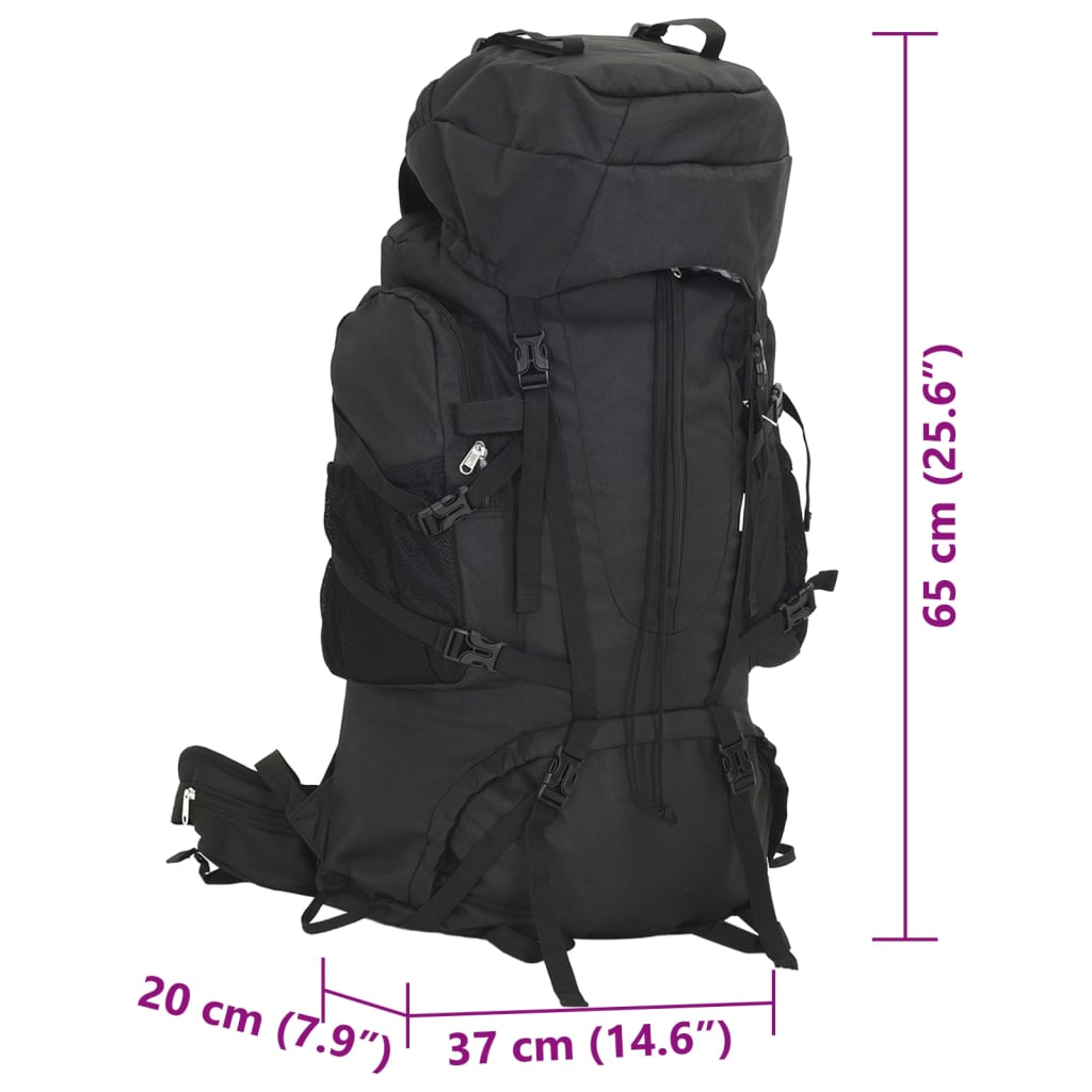 vidaXL Wanderrucksack Schwarz 60 L Oxford-Gewebe