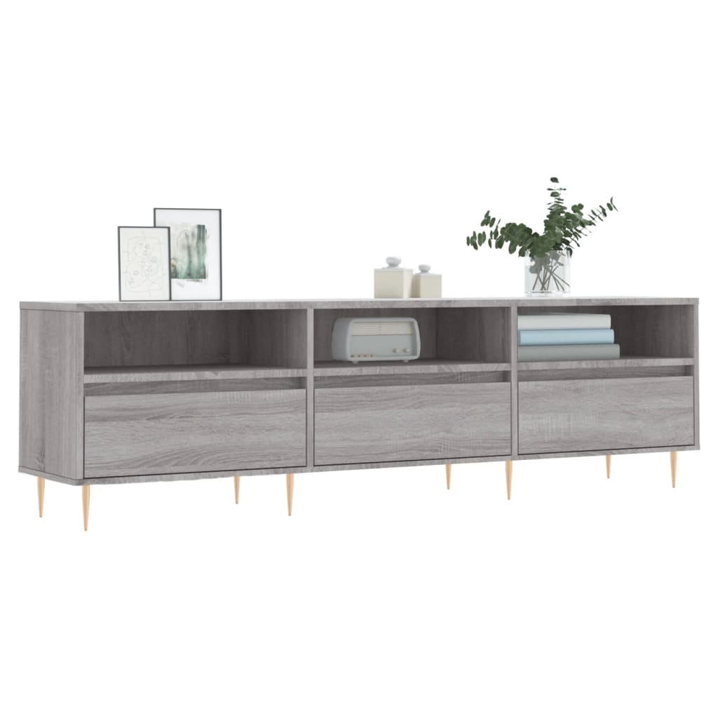 vidaXL TV-Schrank Grau Sonoma 150x30x44,5 cm Holzwerkstoff