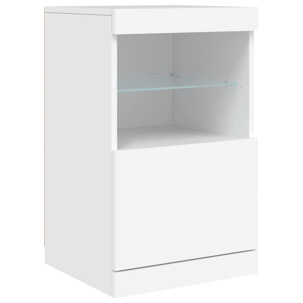 vidaXL Sideboard mit LED-Leuchten Weiß 164x37x67 cm