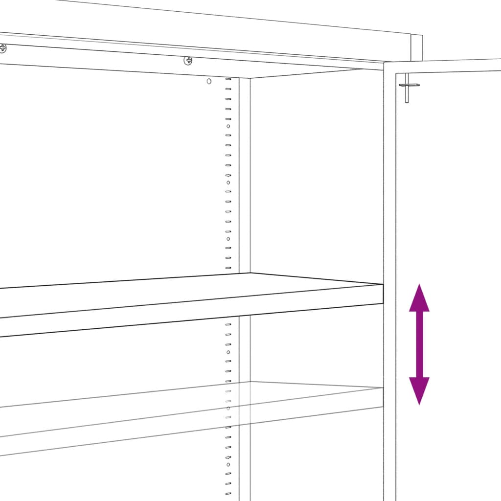 vidaXL Aktenschrank Weiß 90x40x145 cm Stahl