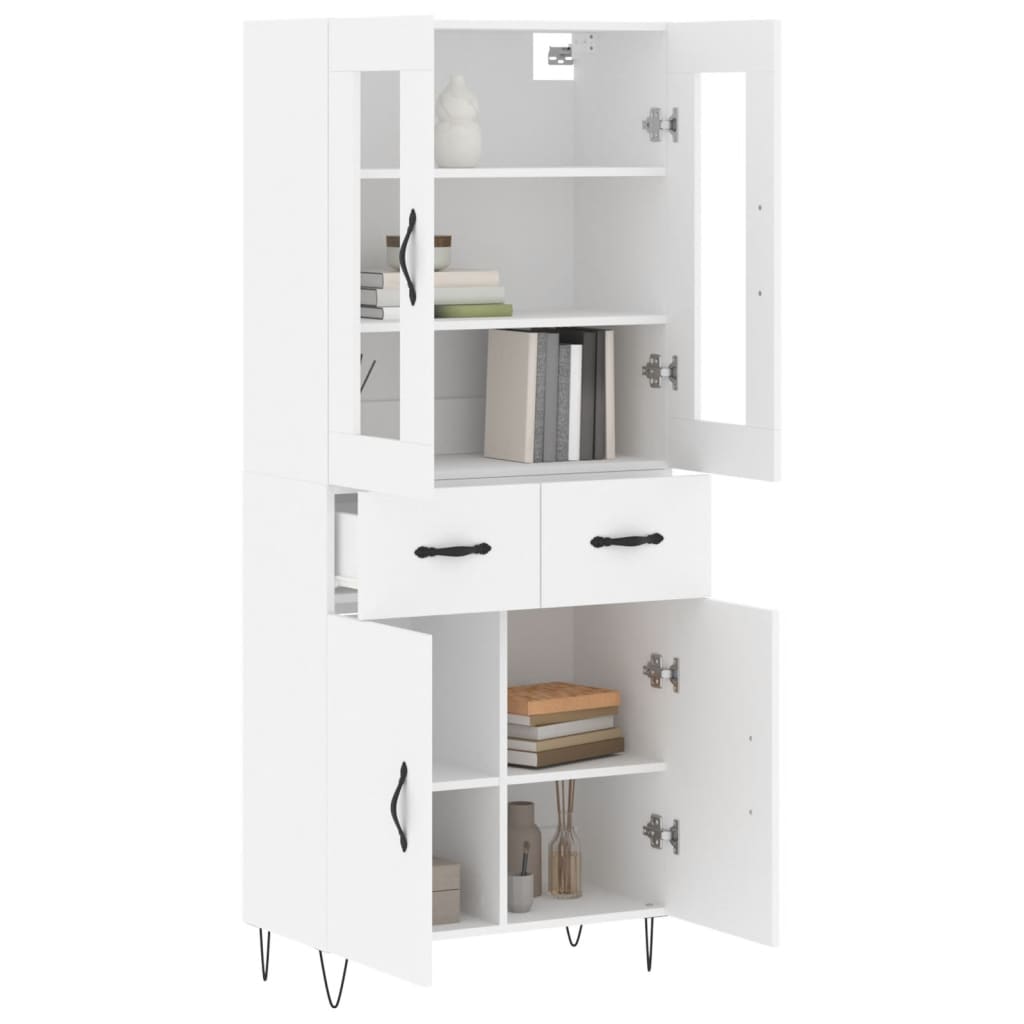 vidaXL Highboard Weiß 69,5x34x180 cm Holzwerkstoff