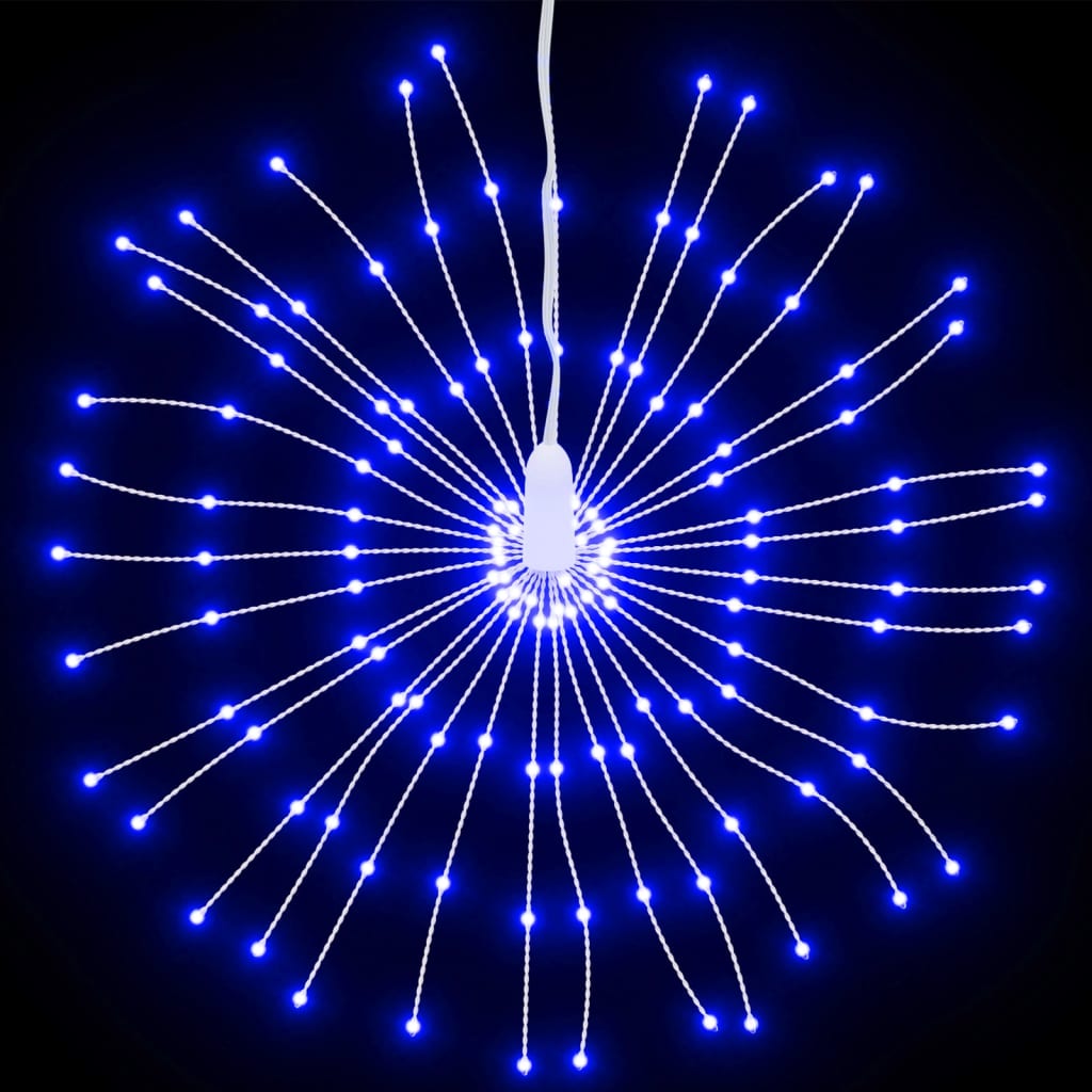 vidaXL Weihnachtsbeleuchtungen Feuerwerk 8 Stk. 140 LEDs Blau 17 cm