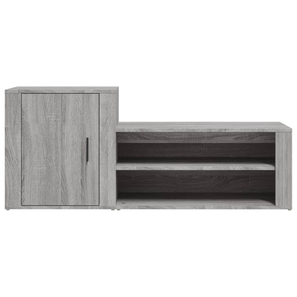 vidaXL Schuhschrank Grau Sonoma 130x35x54 cm Holzwerkstoff