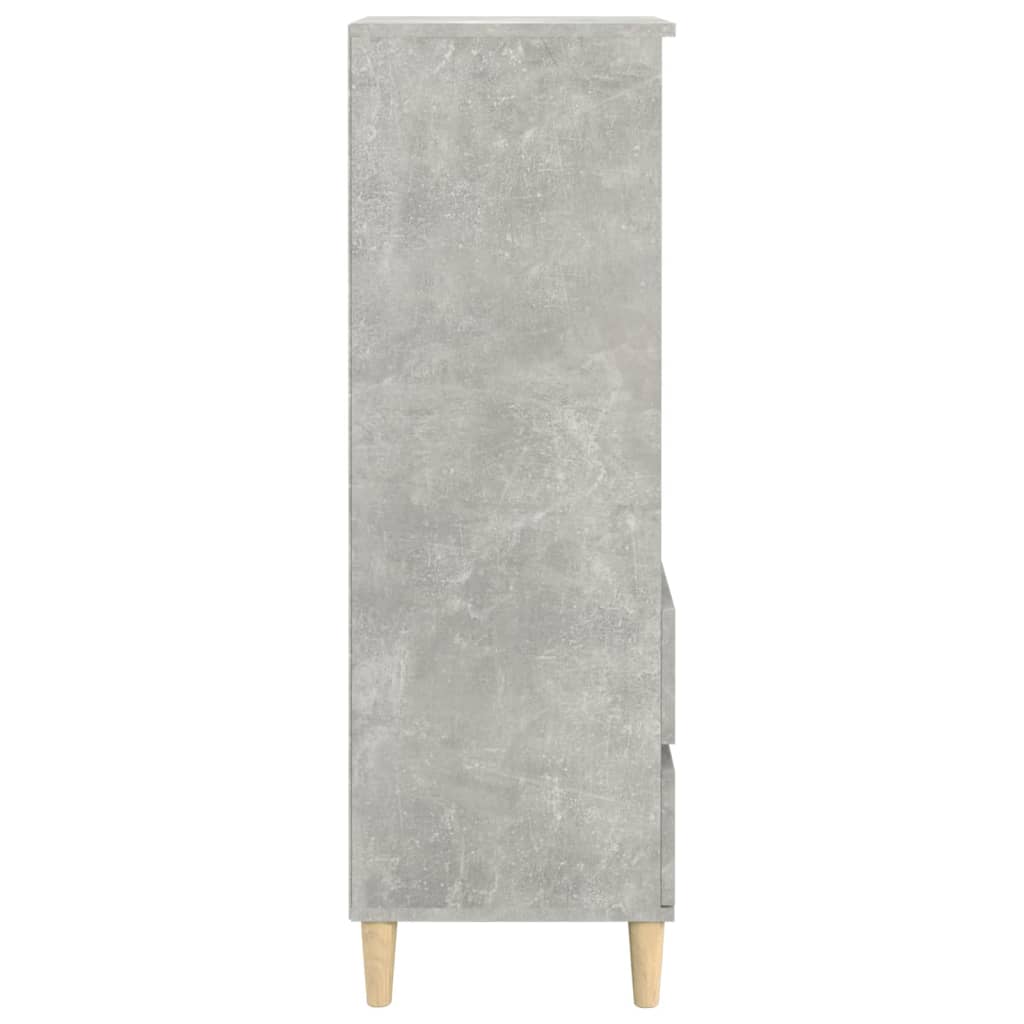 vidaXL Highboard Betongrau 40x36x110 cm Holzwerkstoff