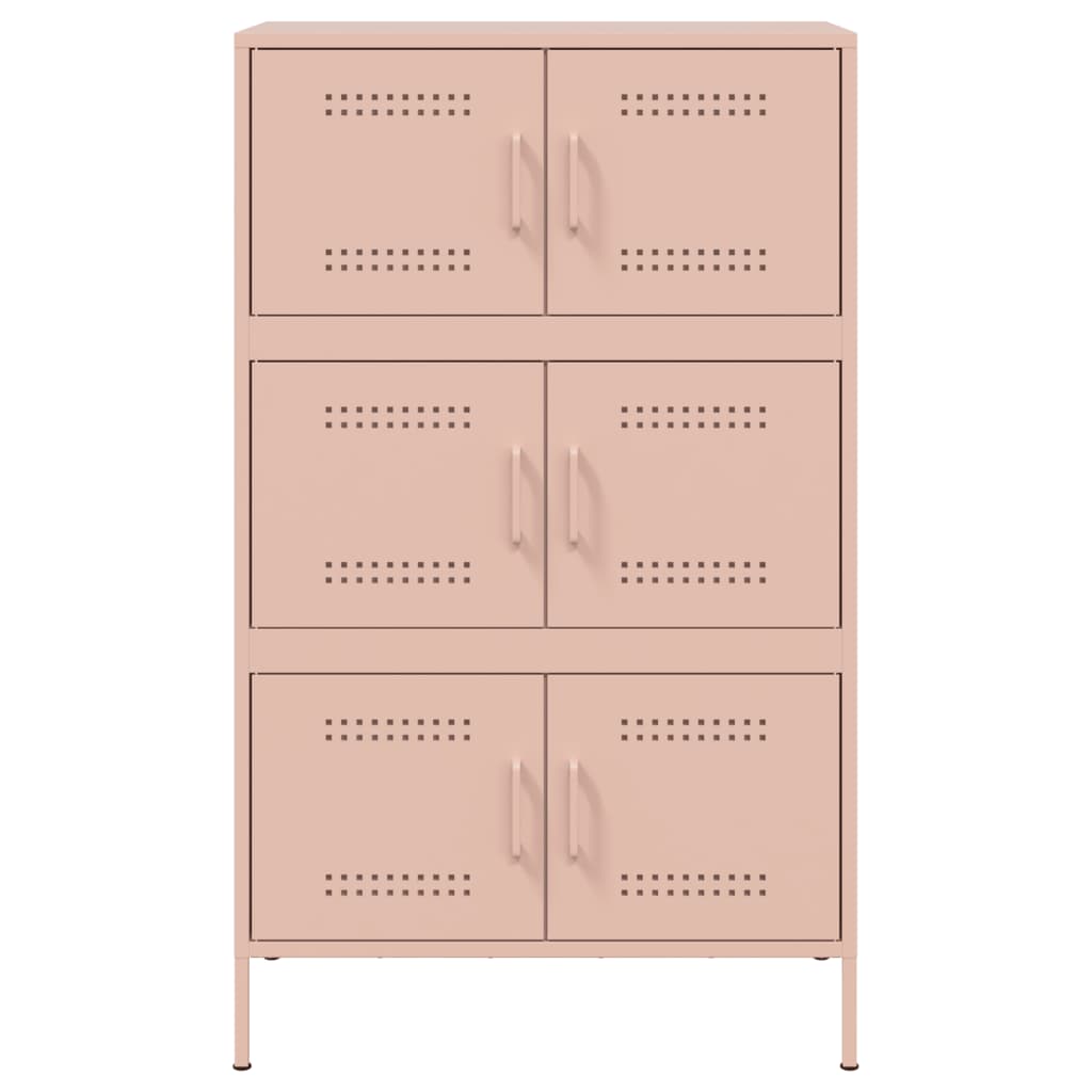 vidaXL Highboard Rosa 68x39x113 cm Stahl