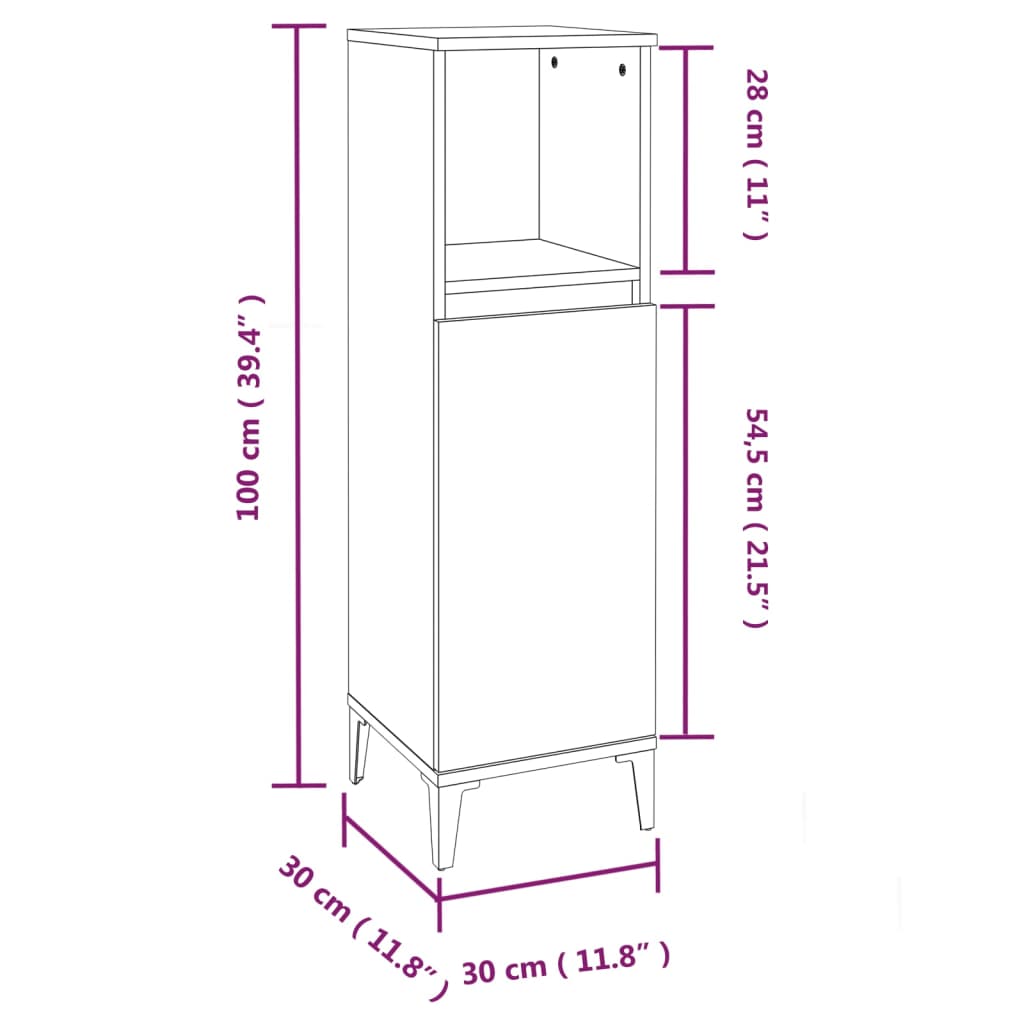 vidaXL 3-tlg. Badmöbel-Set Weiß Holzwerkstoff