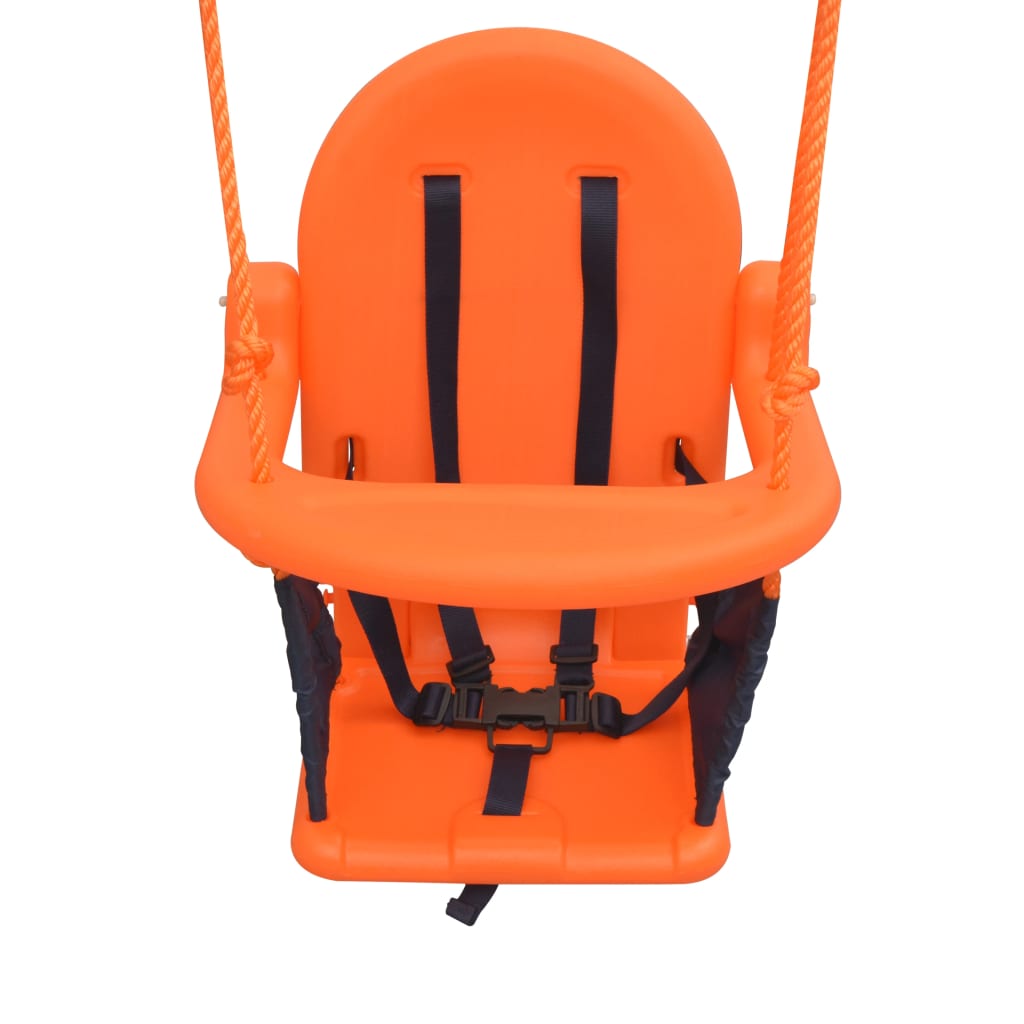 vidaXL 2-in-1 Einzelschaukel und Babyschaukel Orange