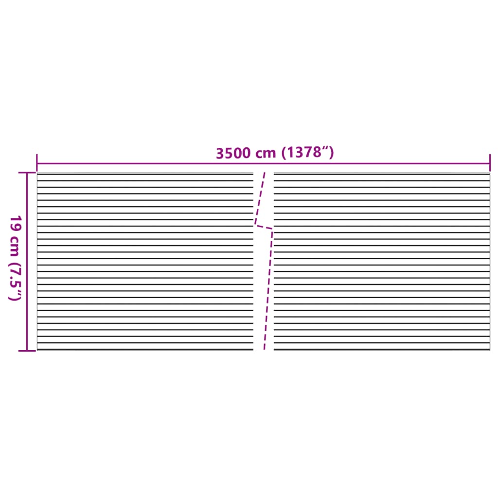 vidaXL Sichtschutzstreifen 4 Stk. Marmorkies-Optik Grau 35x0,19 m PVC