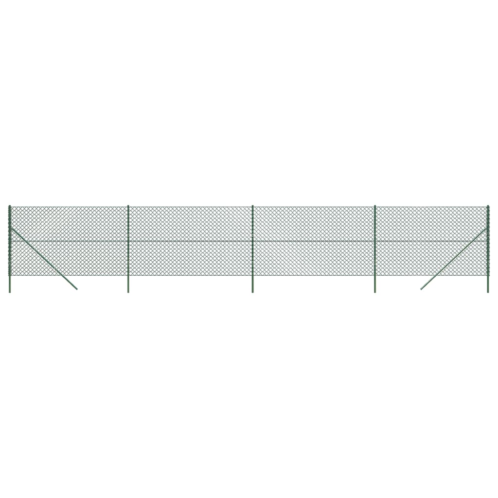 vidaXL Maschendrahtzaun Grün 2x10 m