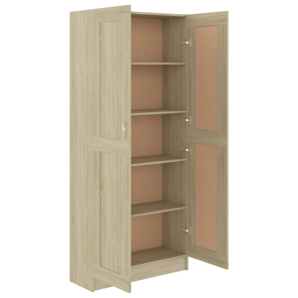 vidaXL Bücherschrank Sonoma-Eiche 82,5x30,5x185,5 cm Holzwerkstoff