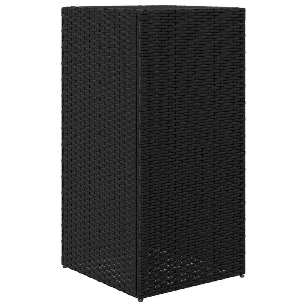 vidaXL Pflanzkübel 2 Stk. Schwarz 40x40x80 cm Poly Rattan