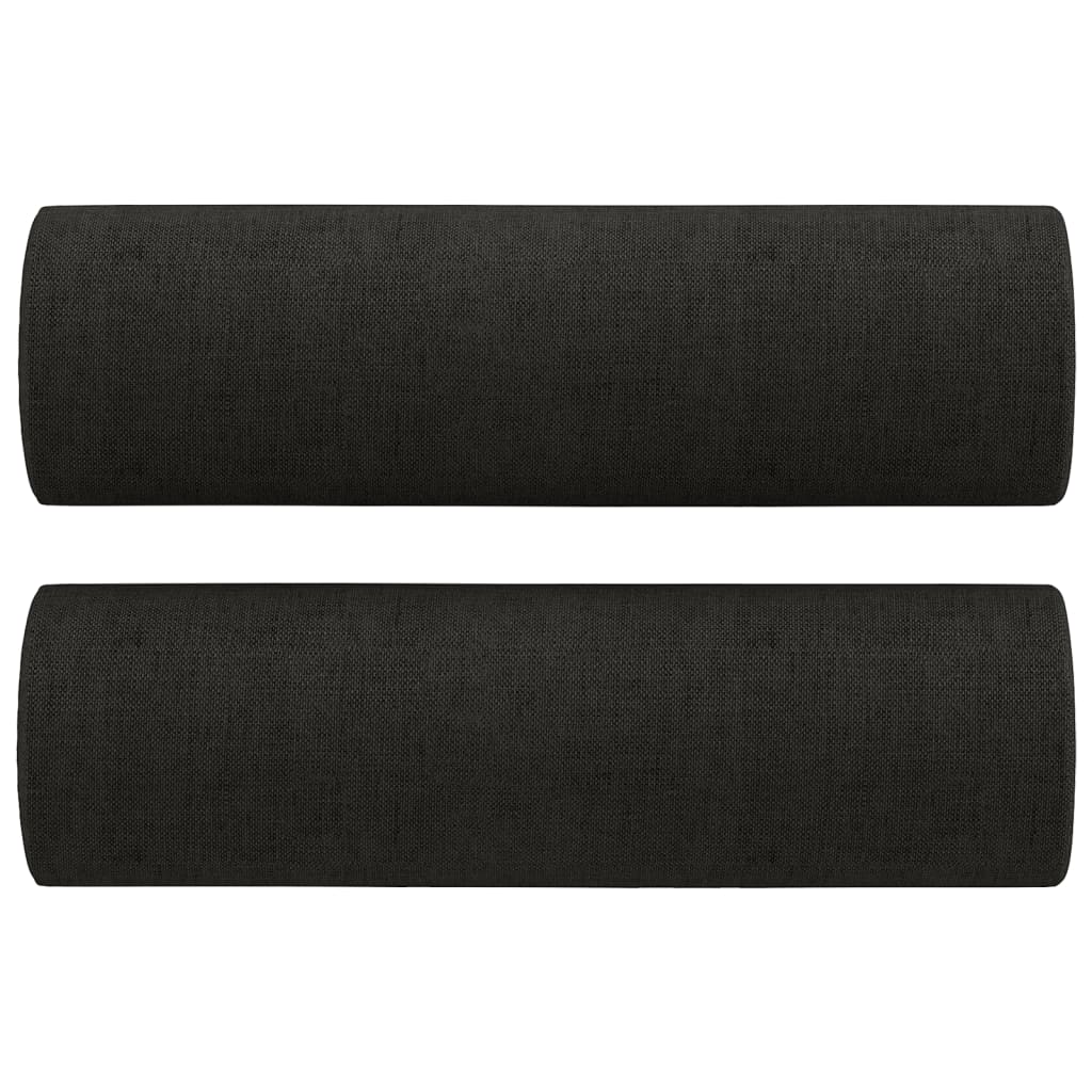 vidaXL 2-Sitzer-Sofa mit Zierkissen Schwarz 120 cm Stoff