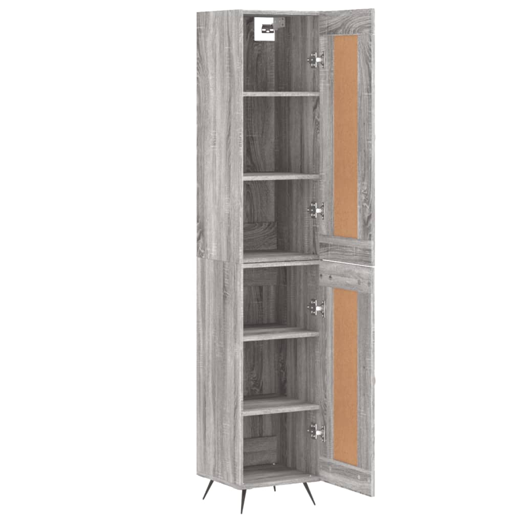 vidaXL Highboard Grau Sonoma 34,5x34x180 cm Holzwerkstoff