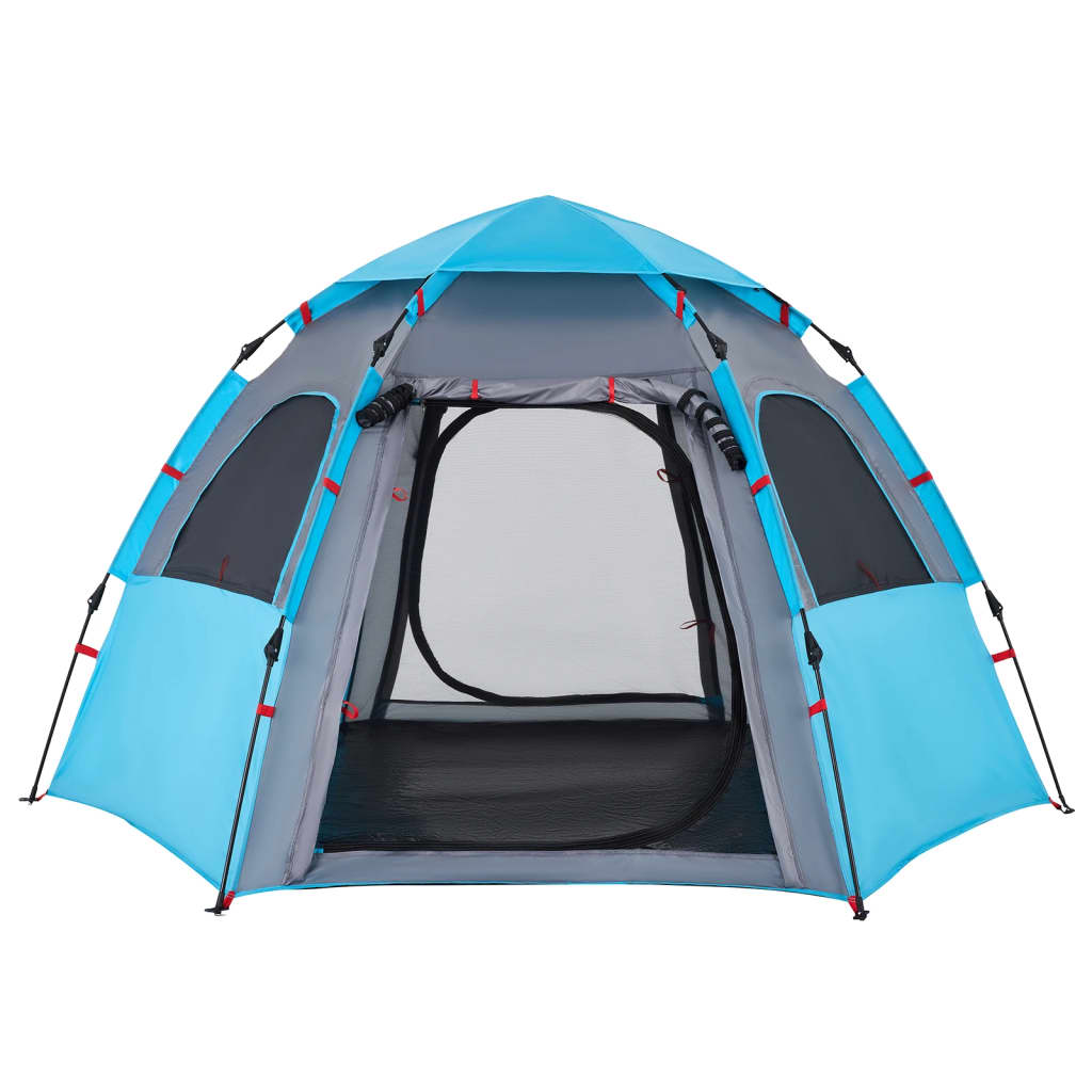 vidaXL Campingzelt 4 Personen Blau Quick Release