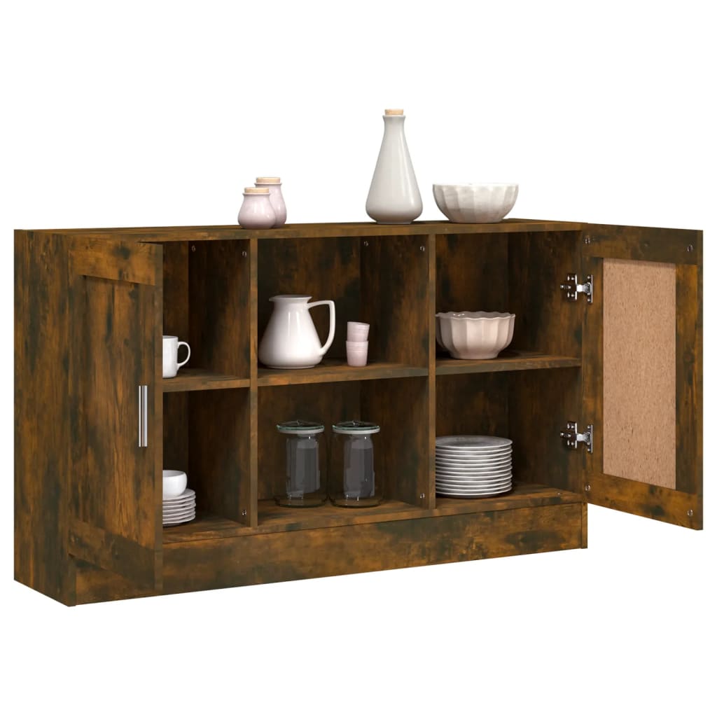 vidaXL Sideboard Räuchereiche 120x30,5x70 cm Holzwerkstoff