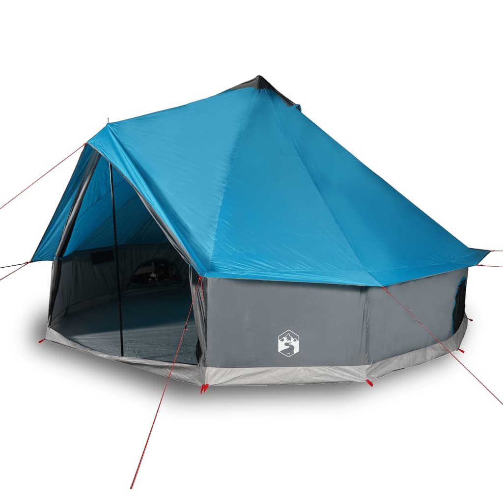 vidaXL Tipi-Familienzelt 8 Personen Blau Wasserdicht