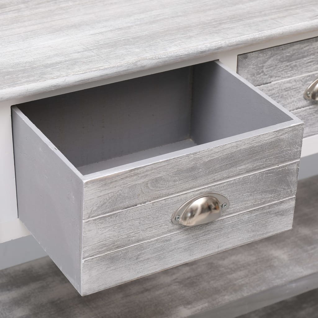 vidaXL Sideboard Antik-Grau 115x30x76 cm Holz