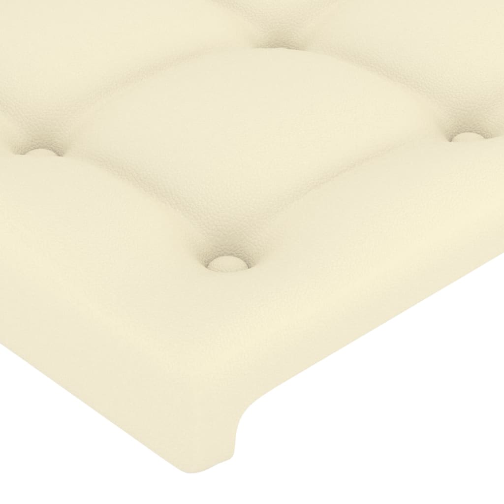 vidaXL Kopfteil mit Ohren Creme 103x23x78/88 cm Kunstleder