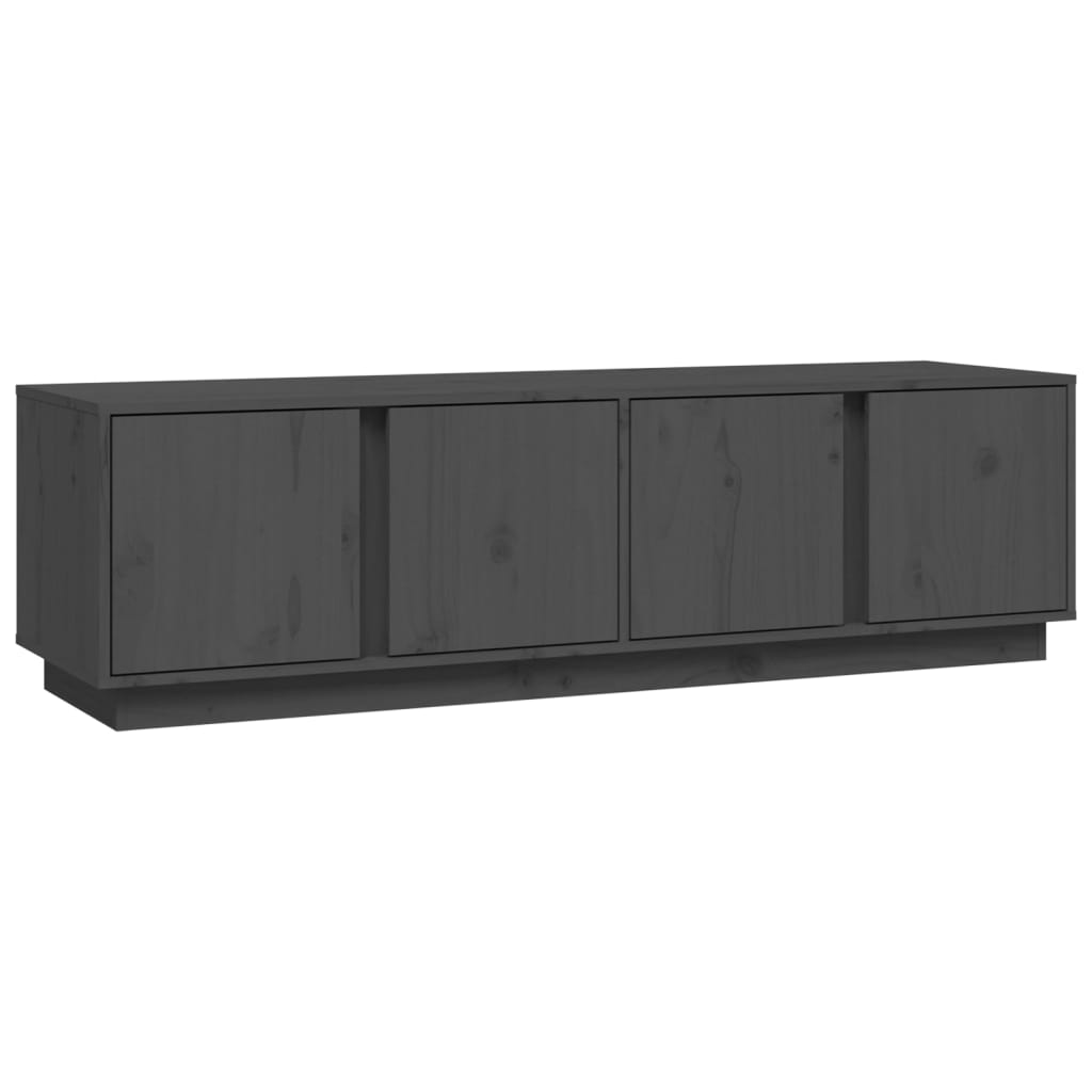 vidaXL TV-Schrank Grau 140x40x40 cm Massivholz Kiefer