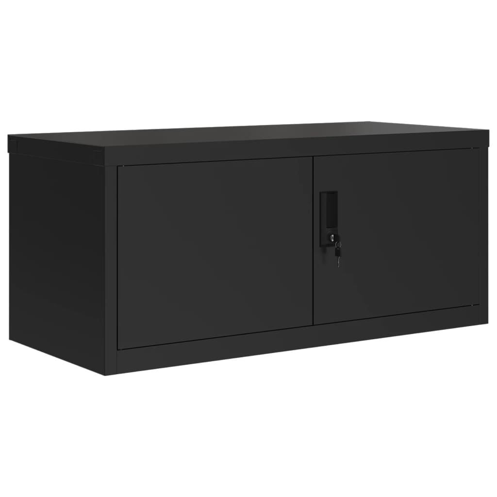 vidaXL Aktenschrank Schwarz 90x40x110 cm Stahl