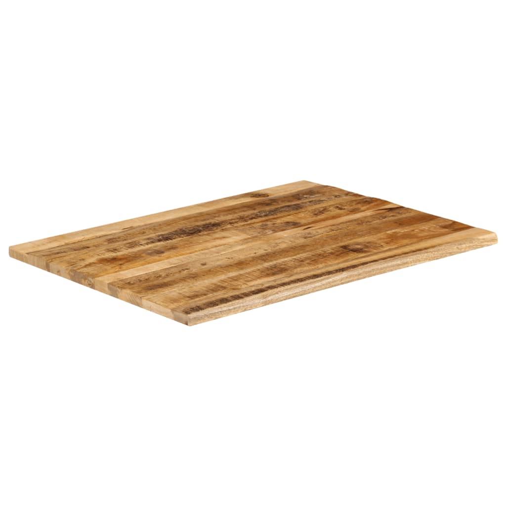 vidaXL Tischplatte 110x80x2,5 cm Baumkante Massivholz Raues Mangoholz