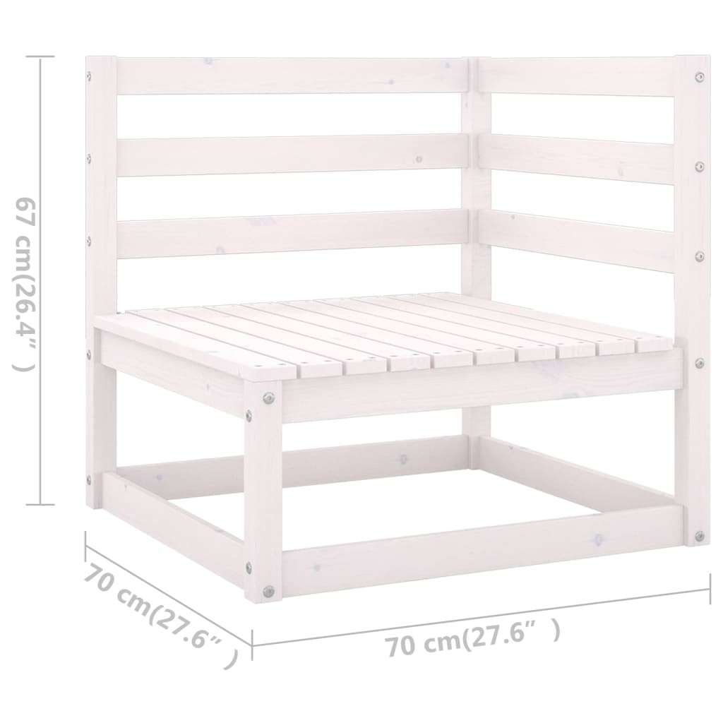 vidaXL 9-tlg. Garten-Lounge-Set mit Kissen Massivholz Kiefer