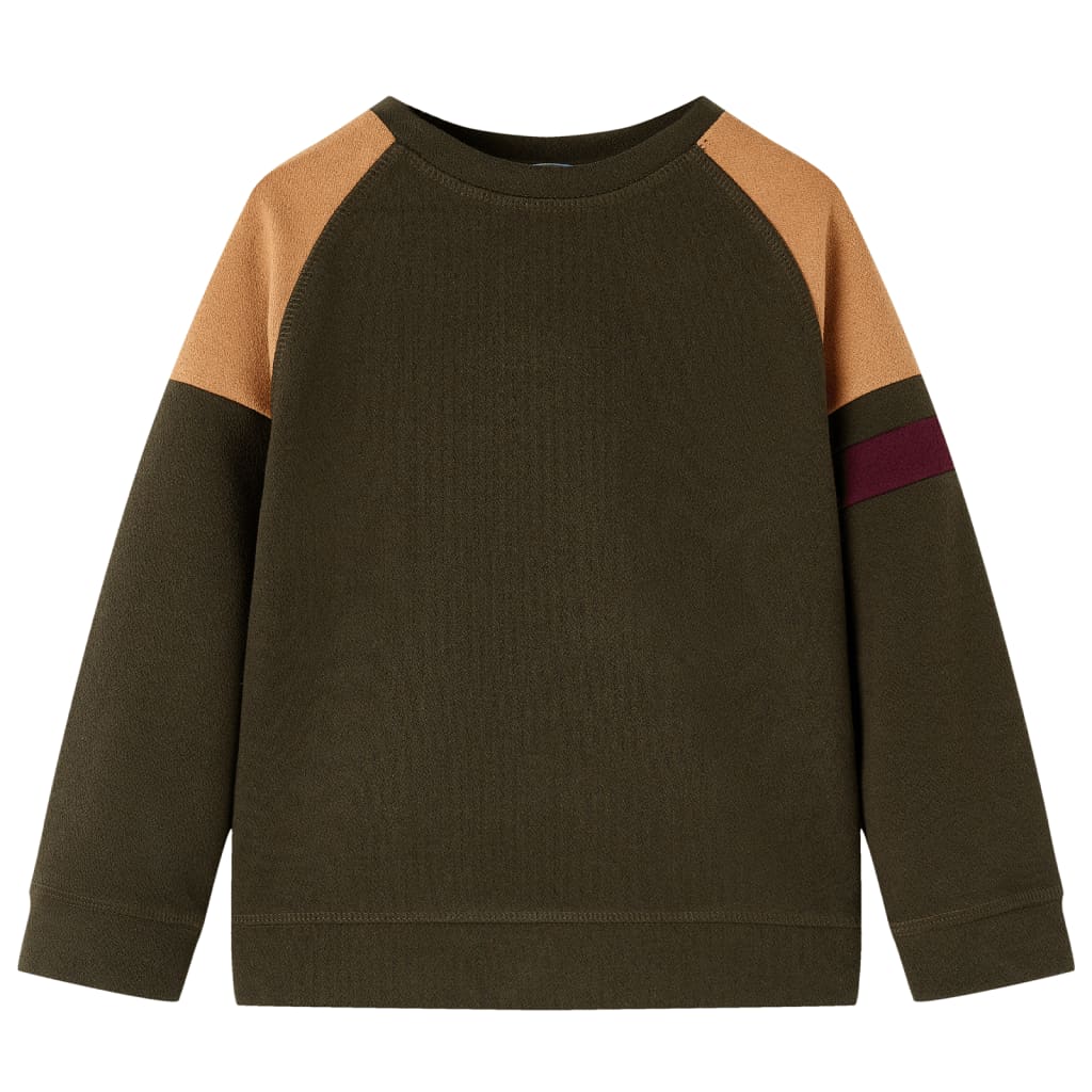 Kinder-Sweatshirt Dunkles Khaki und Kamelbraun 116