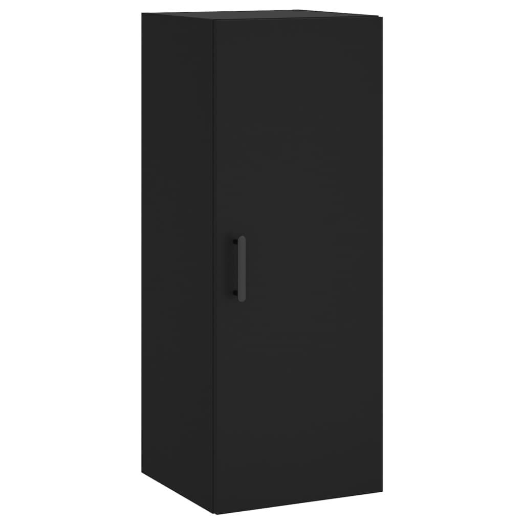 vidaXL Highboard Schwarz 34,5x34x180 cm Holzwerkstoff