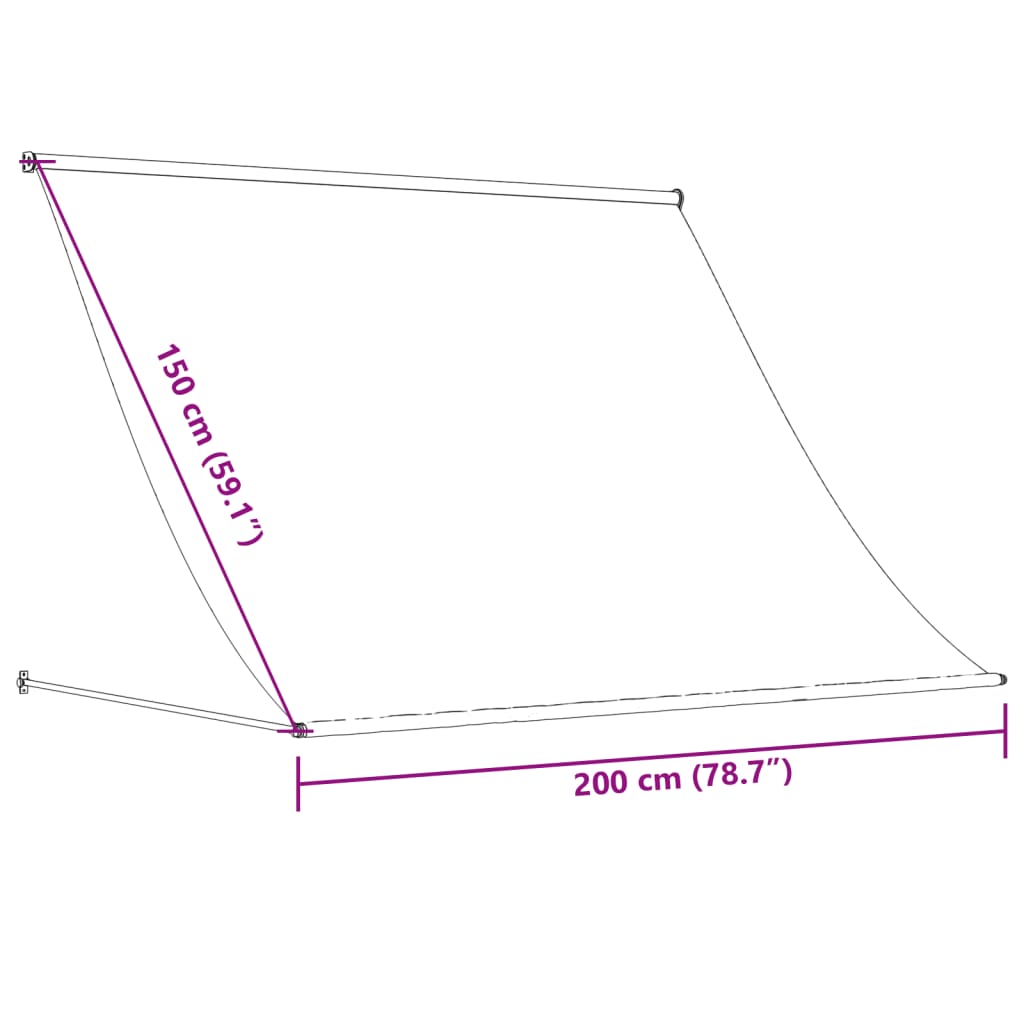 vidaXL Markise Einziehbar Anthrazit 200x150 cm Stoff und Stahl