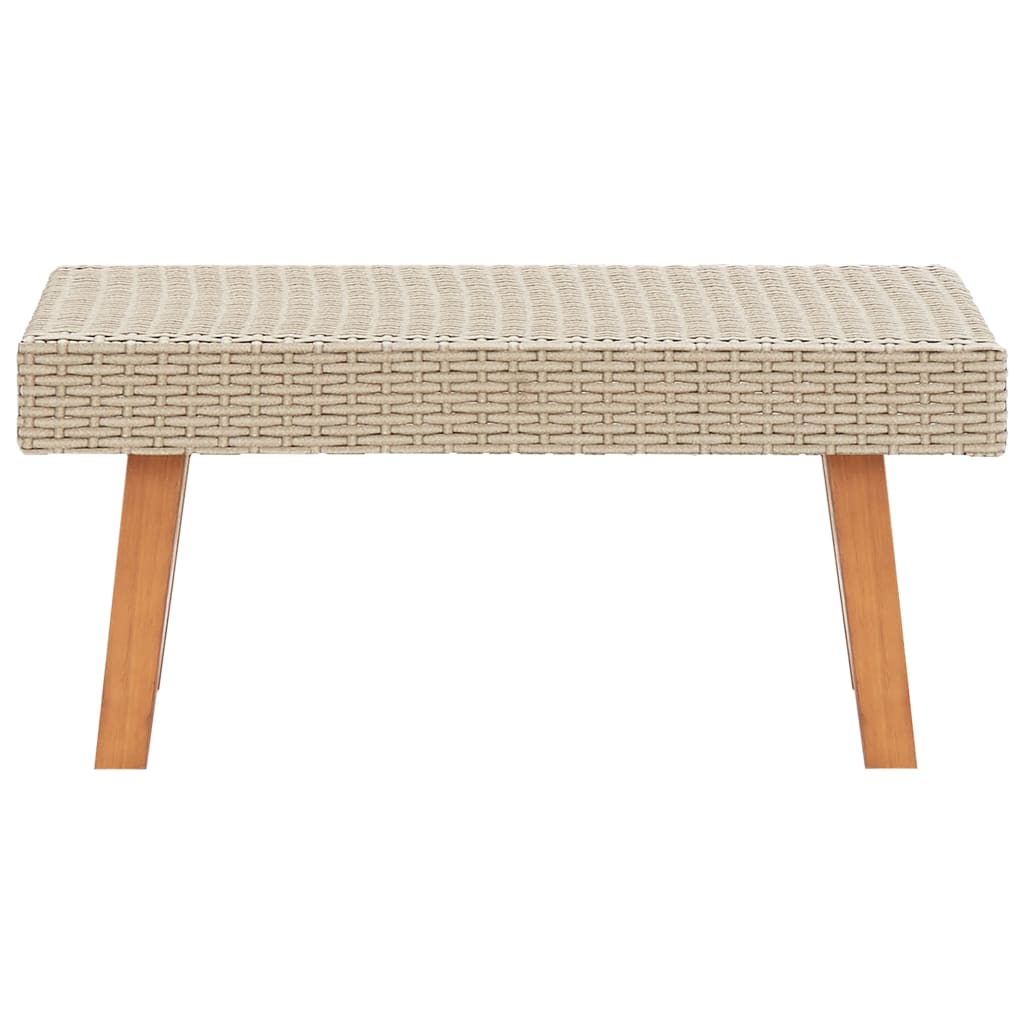 vidaXL 4-tlg. Garten-Lounge-Set mit Auflagen Poly Rattan Beige