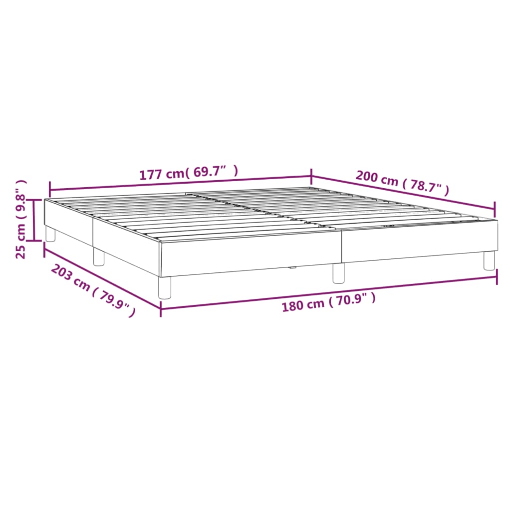 vidaXL Bettgestell Dunkelgrau 180×200 cm Samt