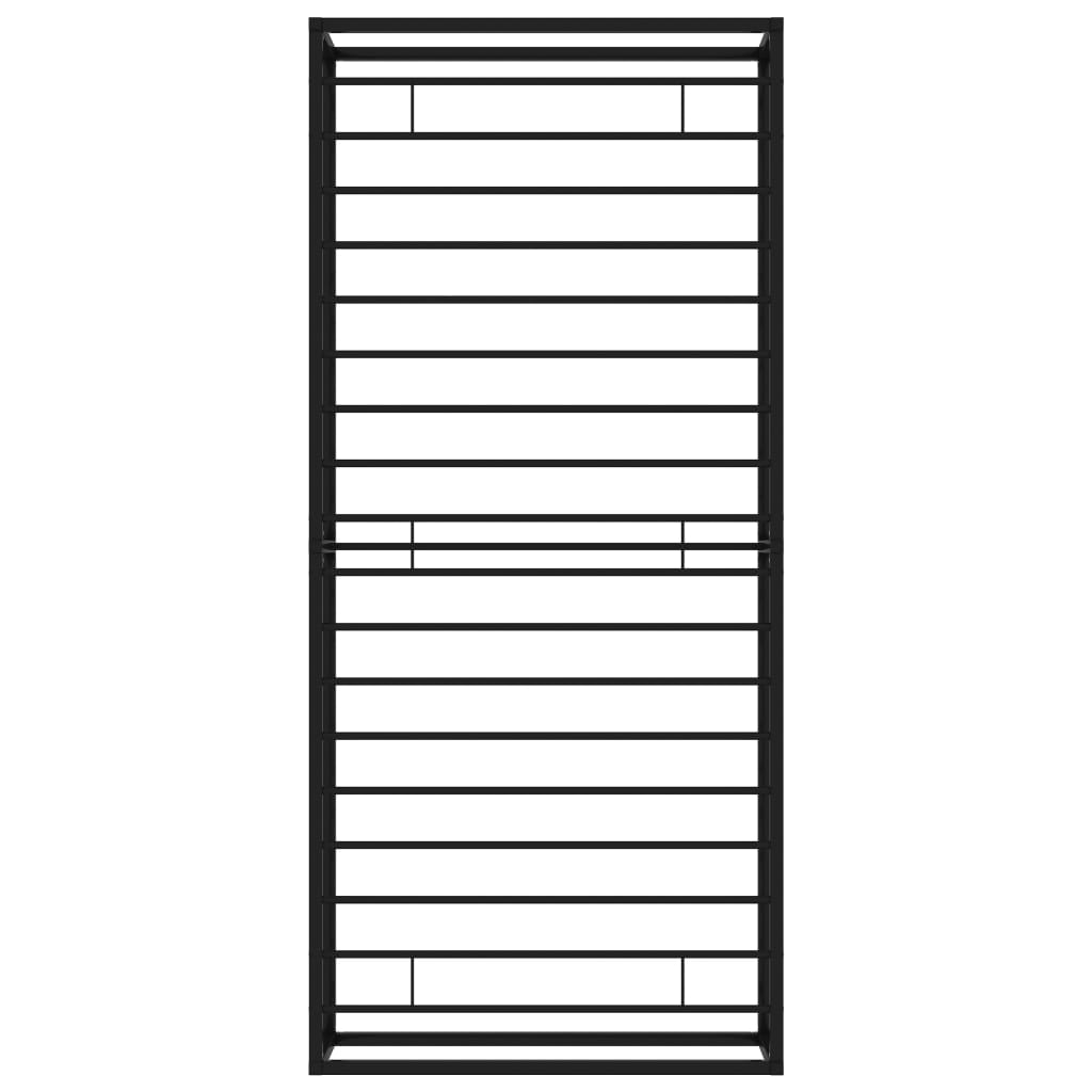 vidaXL Bettgestell Schwarz Metall 100x200 cm