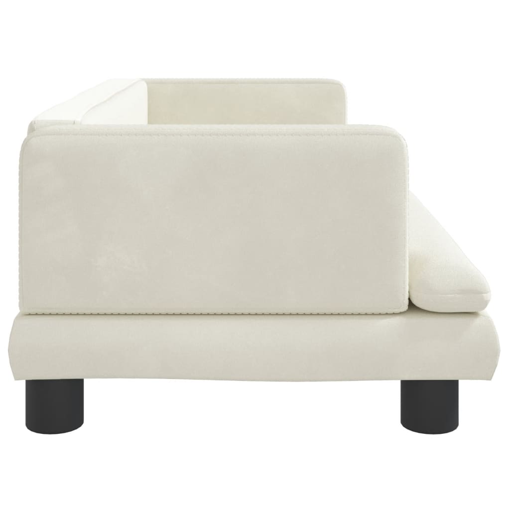 vidaXL Kindersofa Creme 80x45x30 cm Samt