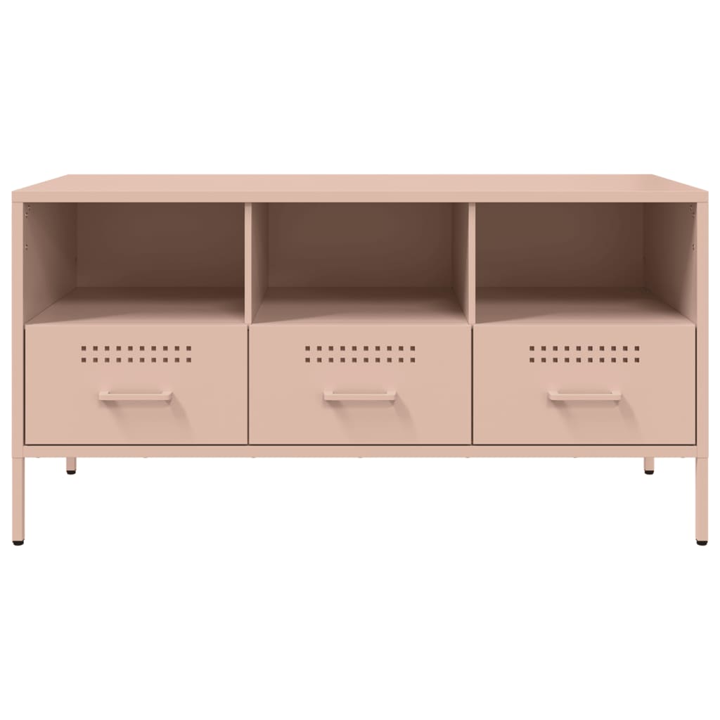 vidaXL TV-Schrank Rosa 100,5x39x50,5 cm Stahl