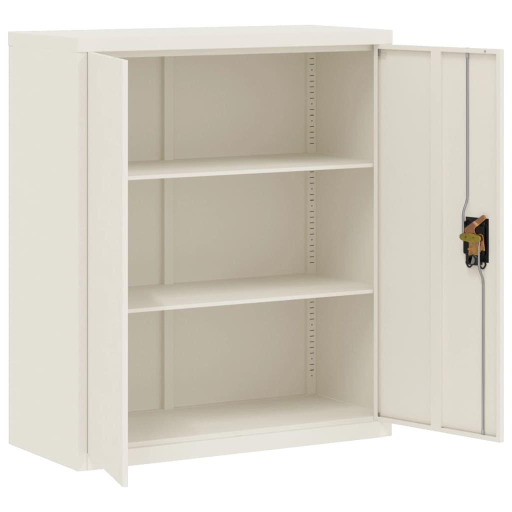 vidaXL Aktenschrank Weiß 90x40x145 cm Stahl