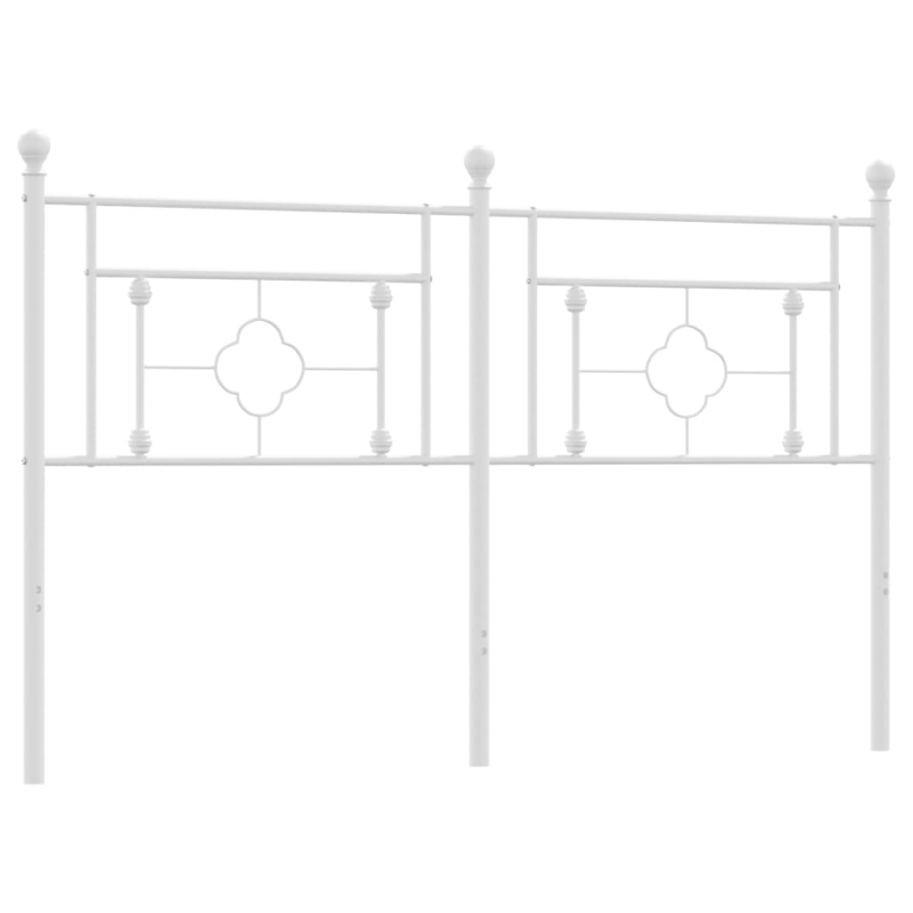 vidaXL Kopfteil Metall Weiß 150 cm