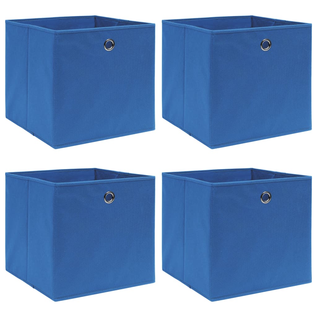 vidaXL Aufbewahrungsboxen 4 Stk. Blau 32x32x32 cm Stoff