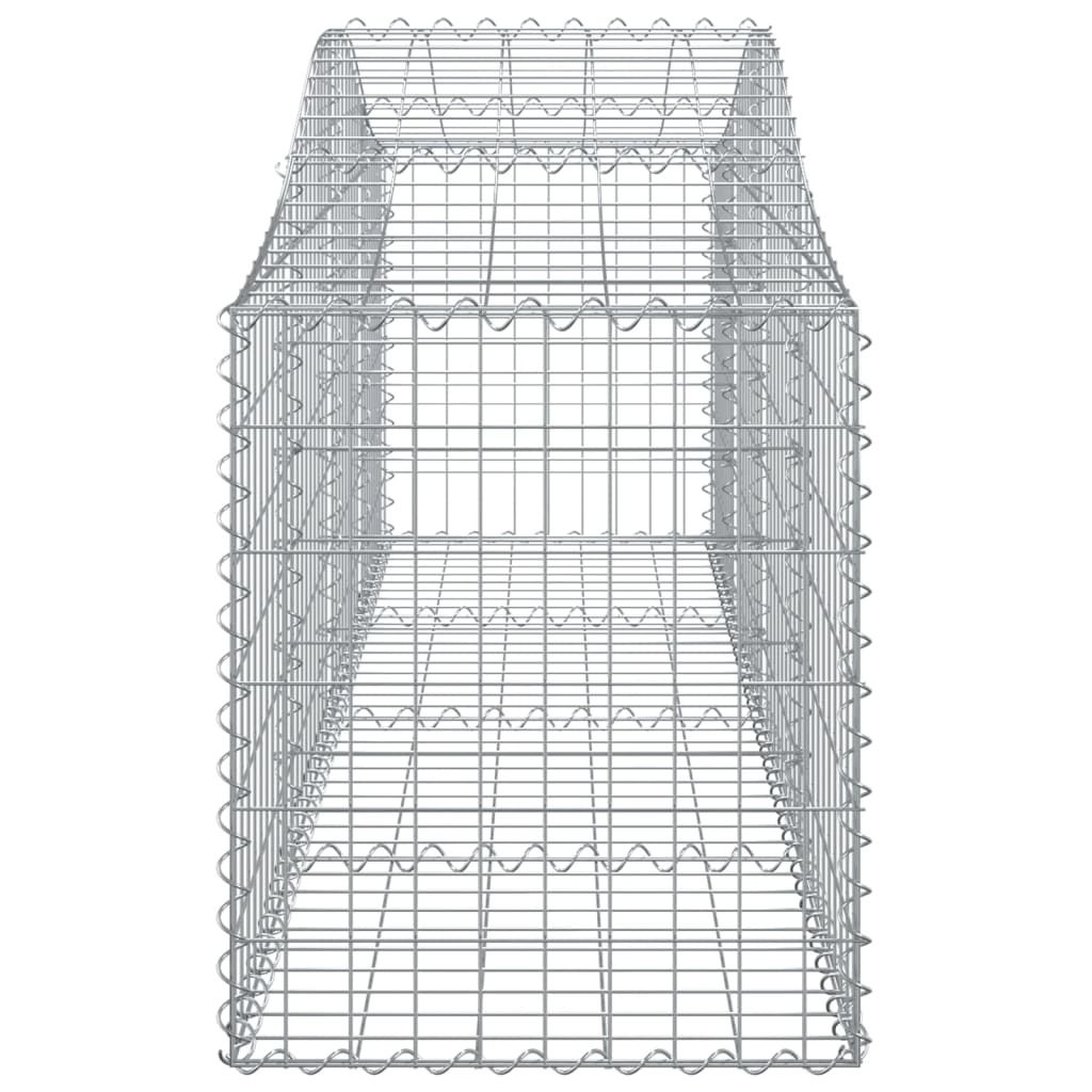 vidaXL Gabionen mit Hochbogen 3 Stk. 200x50x60/80 cm Verzinktes Eisen