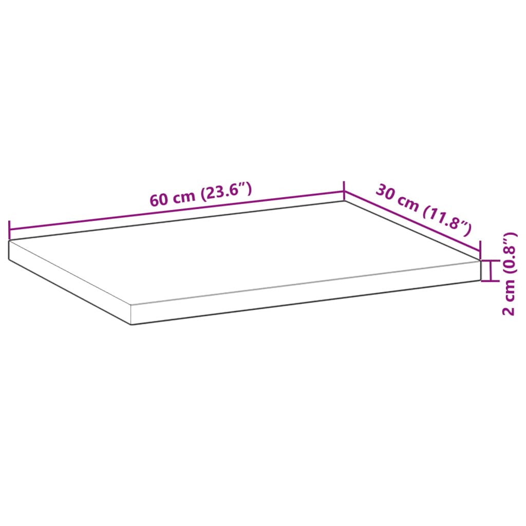 vidaXL Schweberegale 3 Stk. 60x30x2 cm Massivholz Akazie Unbehandelt