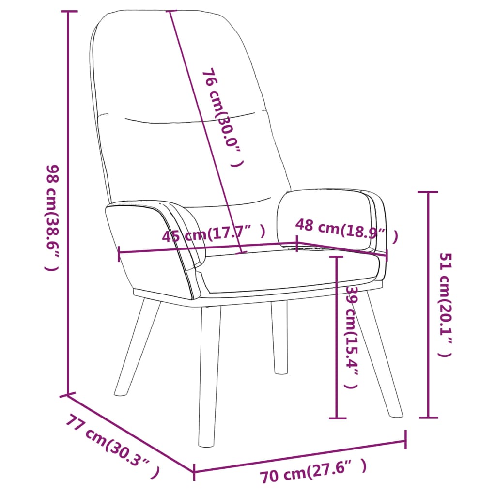 vidaXL Relaxsessel mit Hocker Schwarz Stoff