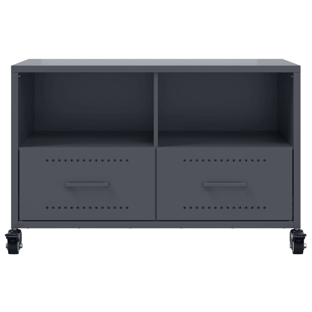 vidaXL TV-Schrank Anthrazit 68x39x43,5 cm Stahl