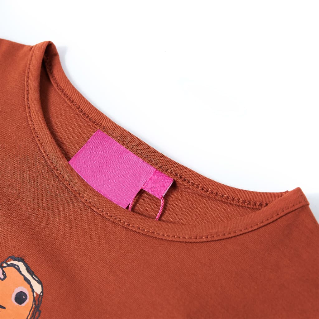 Kinder-Langarmshirt Cognac 128