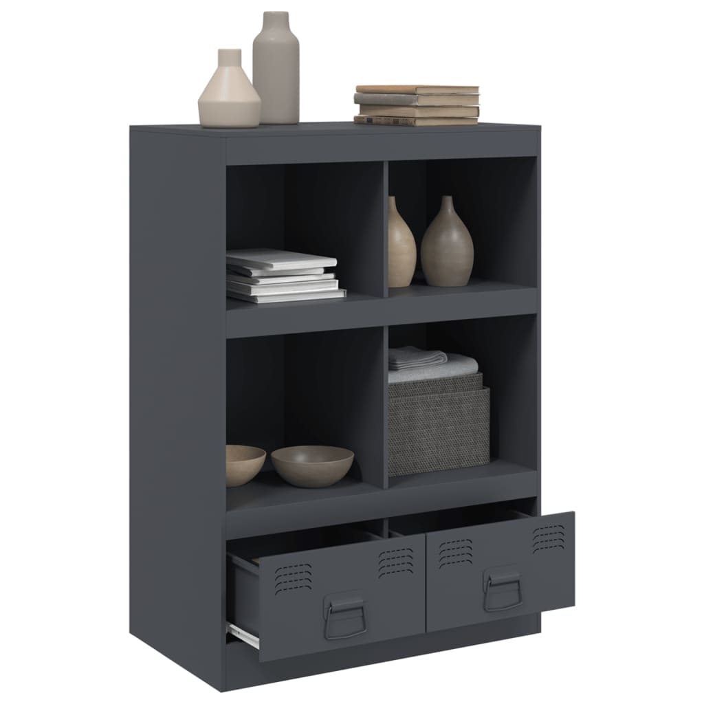 vidaXL Highboard Anthrazit 67x39x95 cm Stahl