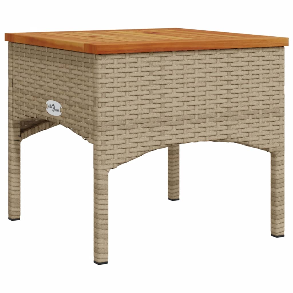 vidaXL 3-tlg. Garten-Sofagarnitur mit Kissen Beige Poly Rattan