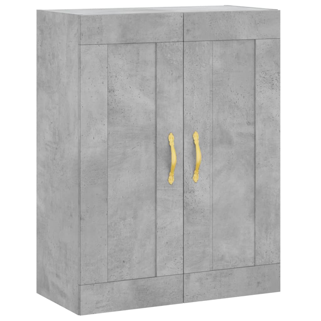 vidaXL Highboard Betongrau 69,5x34x180 cm Holzwerkstoff